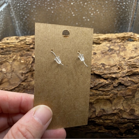 Earth Tone 3D Swirled Agate Dangle Hook Tear Drop Earrings - Picture 4 of 6